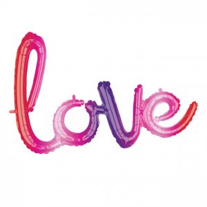 Folienballon - Ombre Love - Rosa/Lila Folienballon - Ombre Love - Rosa/Lila