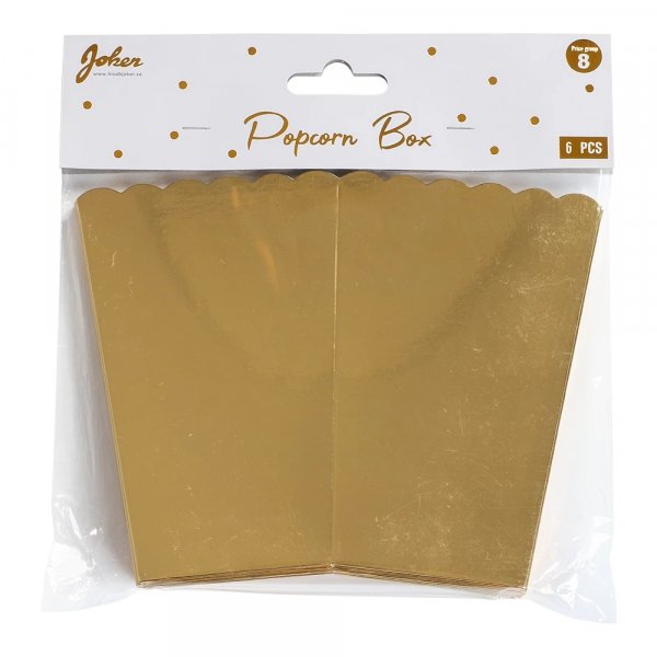 Popcornbecher - Gold - 6er-Packung Popcornbecher - Gold - 6er-Packung