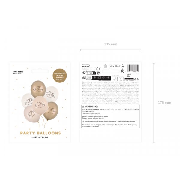 Luftballons - Beige-Mix - 30 cm Luftballons - Beige-Mix - 30 cm