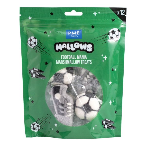 Marshmallow-Dekorationen - Fußball - 12 Stück Marshmallow-Dekorationen - Fußball - 12 Stück