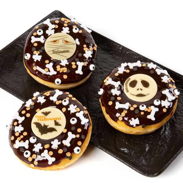 Schokoladendekoration für Halloween, Ø 3,8 cm - 12er-Packung Schokoladendekoration für Halloween, Ø 3,8 cm - 12er-Packung
