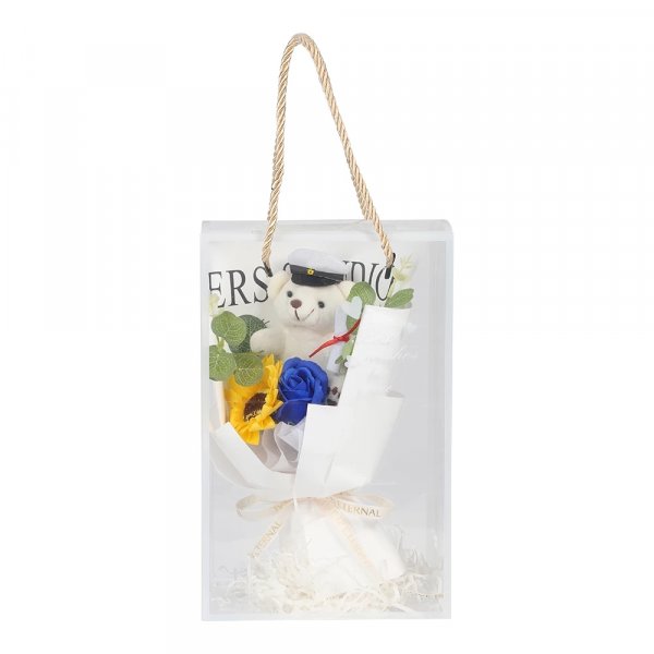 Geschenkbox - Student - Blumen und Teddybär Geschenkbox - Student - Blumen und Teddybär